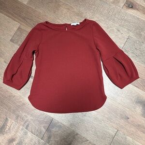 Green Envelope bell sleeve blouse